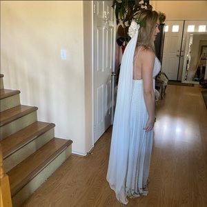 Boho flower crown veil